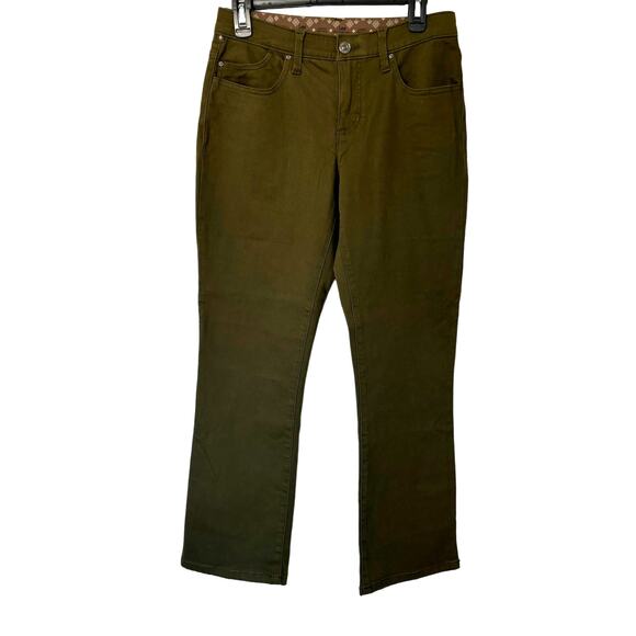 Lee Denim - Lee Platinum Label Womens 6 Petite Olive Green Mid Rise Bootcut Jeans Pants